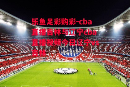 乐鱼足彩购彩-cba直播吉林与辽宁cba直播视频今日辽宁vs吉林